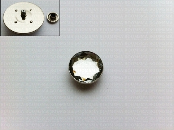 Sierholnieten: Synthetische kristalholniet groot 25 mm rond helder - afb. 2