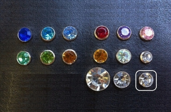 Sierholnieten: Synthetische kristal klein Ø 6 mm (per 10) helder - afb. 2