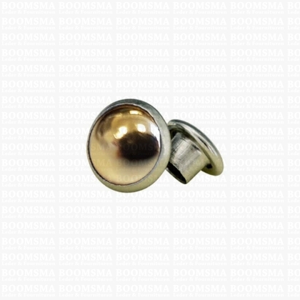 Sierholnieten: Synthetische steen sierholnieten Ø 7 mm (per 10) goud - afb. 1