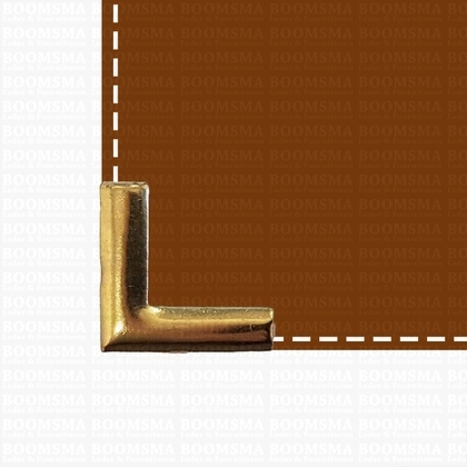 Tas- of boekhoeken goud 20 × 20 mm met kram (per 10 st.) - afb. 1