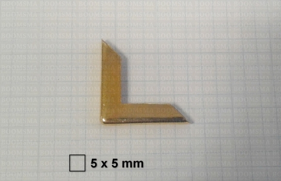 Tas- of boekhoeken goud 30 × 30 mm (per 10 st.) - afb. 2
