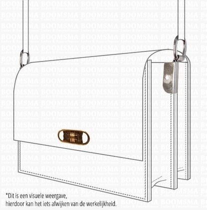 Tassloten OP=OP draaislot 4,8 cm  x 1,8 cm per stuk kleur: oud goud - afb. 2