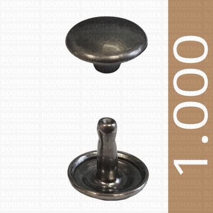 Holnieten: Holniet 36 Dubbele kop gun metal (Econicant) 36/8/2 per 1.000 - afb. 1