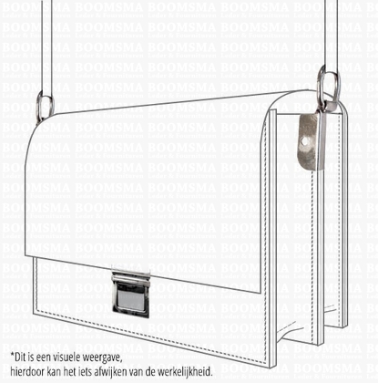 Tic tuc sloten luxe zilver recht klein breedte 3,0 cm - afb. 2