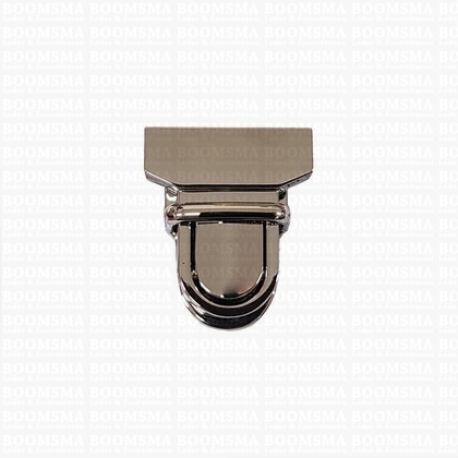 Tic tuc sloten luxe zilver rond middel breedte 3 cm × 3,5 cm - afb. 1