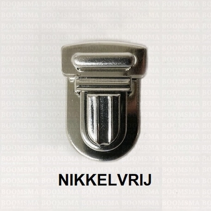 Tic tuc sloten zilver klein (l: 34 × b: 25 mm), rond NIKKELVRIJ - afb. 1
