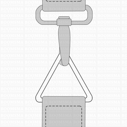 Triangel tasring zilver 25 × 27 × 27 mm, Ø 4 mm (per 10 st.) - afb. 3