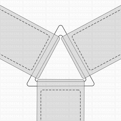 Triangel tasring donkerbrons 25 × 27 × 27 mm, Ø 4 mm (per 10 st.) - afb. 2