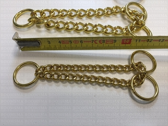 Triangelketting Messing draaddikte ketting Ø 2,0 mm, lengte ketting 20 cm (binnenkant ring Ø 19 mm)  - afb. 2