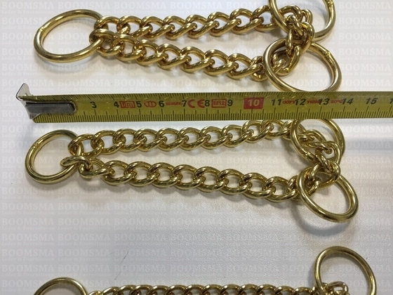 Triangelketting Messing draaddikte ketting Ø 3,0 mm, lengte ketting 25 cm (binnenkant ring Ø 20 mm) - afb. 2
