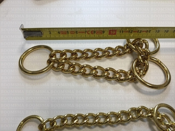 Triangelketting Messing draaddikte ketting Ø 4,0 mm, lengte ketting 25 cm (binnenkant ring Ø 32 mm) - afb. 2