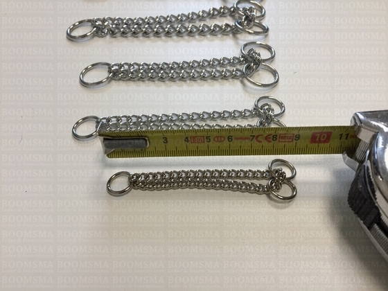 Triangelketting zilver draaddikte ketting Ø 1,3 mm, lengte ketting 15 cm (binnenkant ring Ø 10 mm)  - afb. 2