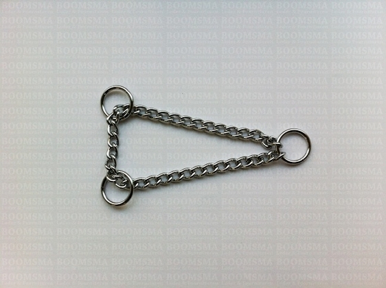 Triangelketting zilver draaddikte ketting Ø 1,6  mm, lengte ketting 20 cm (binnenkant ring Ø 13 mm)  - afb. 1