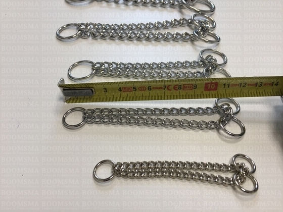 Triangelketting zilver draaddikte ketting Ø 1,6  mm, lengte ketting 20 cm (binnenkant ring Ø 13 mm)  - afb. 2