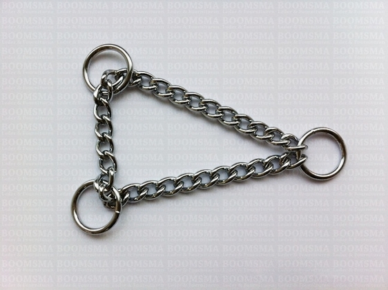 Triangelketting zilver draaddikte ketting Ø 2,5 mm, lengte ketting 25 cm (binnenkant ring Ø 19 mm)  - afb. 1
