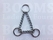 Triangelketting zilver draaddikte ketting Ø 3,0 mm, lengte ketting 25 cm (binnenkant ring Ø 28 mm)  - afb. 1