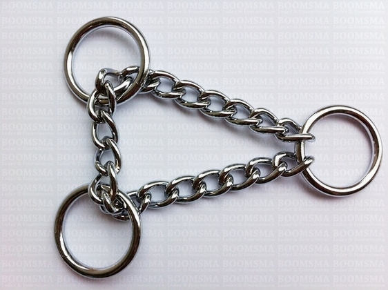 Triangelketting zilver draaddikte ketting Ø 3,5 mm, lengte ketting 25 cm (binnenkant ring Ø 32 mm)  - afb. 1