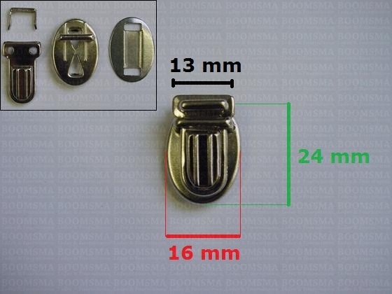 Tic tuc sloten zilver mini (l: 24 × b: 16 mm)  - afb. 2