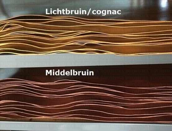 Tuighals gekleurd dun bruin lichtbruin/cognac dikte 2,3 mm, vel ± 1,5 m² (per m²) - afb. 2
