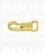 Veermusketon messing klein goud Kort 12 mm oog (lengte 40 mm) - afb. 1