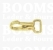 Veermusketon messing klein goud Kort 15 mm oog (lengte 42 mm) - afb. 1