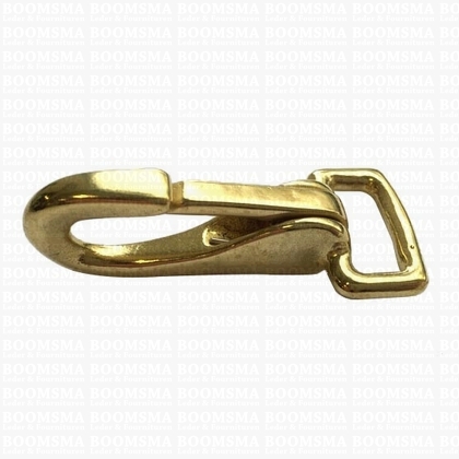 Veermusketon zwaar messing goud recht oog 19 mm (65 mm totale lengte)  - afb. 1