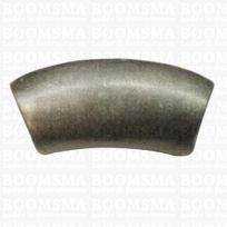 Versiering/Concho OP=OP Lood/Gun Metal 'Lood Boog' met holnieten kleur: Lood maten: 3,9 x 1,8 cm