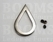 Versiering/Concho OP=OP zilver met holnieten kleur: zilver maten: 6,4 x 4,0 cm - afb. 1