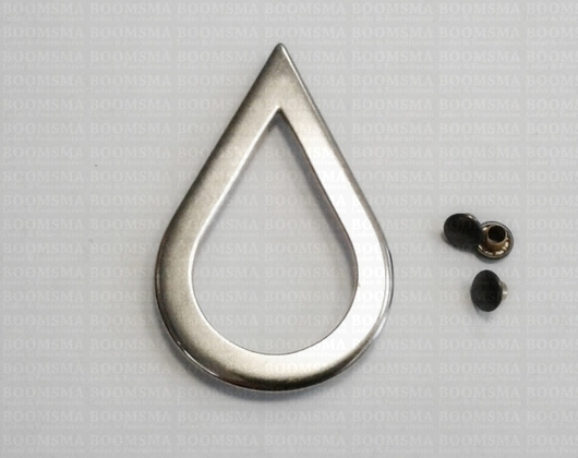 Versiering/Concho OP=OP zilver met holnieten kleur: zilver maten: 6,4 x 4,0 cm - afb. 1