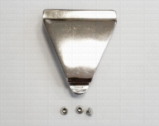 Versiering/Concho OP=OP zilver met holnieten kleur: zilver maten: 8,3 x 7,0 cm - afb. 1