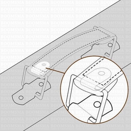 Verstevigingsplaatje voor handvat (per 10) kleur: zilver - afb. 2