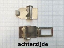 Vestsluiting zilver totale afmeting 1,5 × 7 cm