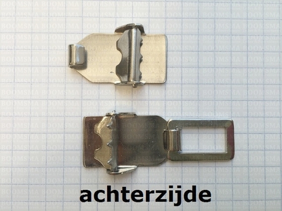 Vestsluiting zilver totale afmeting 1,5 × 7 cm - afb. 2