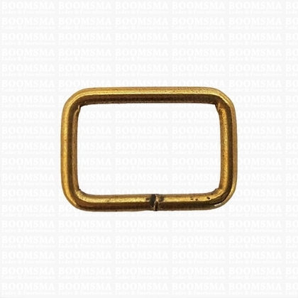 Vierkante ring gelast 25 x 16 mm kleur oud goud (per 10) - afb. 1