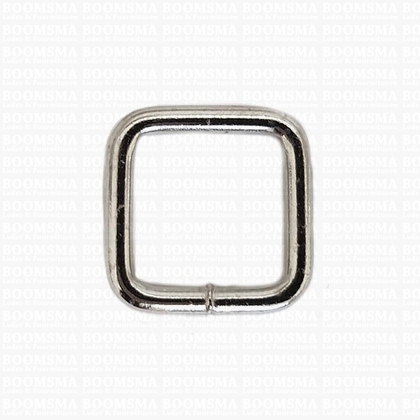 Vierkante ring gelast zilver 25 × 25 mm  - afb. 1