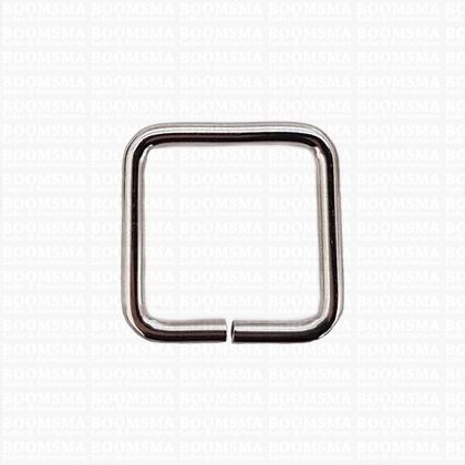 Vierkante ring ongelast zilver 20 × 20 mm, draaddikte Ø 3 mm (per 10 st.) - afb. 1