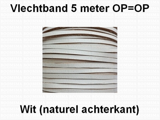 Vlechtband 5 meter OP=OP wit - afb. 1