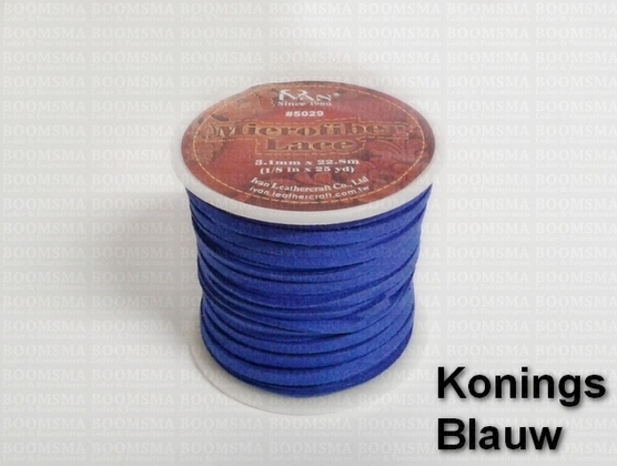 Vlechtband Suedine Koningsblauw breedte 3 mm, 22.8 meter - afb. 2