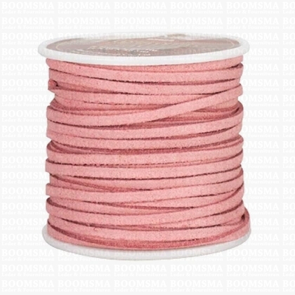 Vlechtband Suedine oud roze breedte 3 mm, 22.8 meter - afb. 1