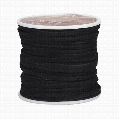 Vlechtband Suedine zwart breedte 3 mm, 22,8 meter - afb. 1