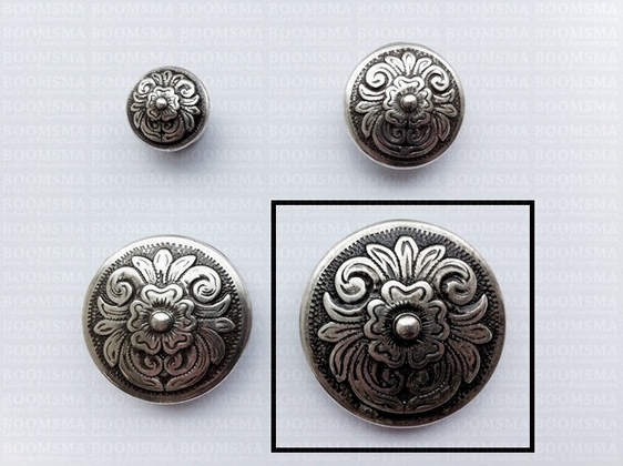 Concho: Western concho's met schoef zilver Diablo concho rond 31 mm  - afb. 2