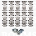 Nestelringen: Zeilringset met stempel zilver PP24 gat Ø 9.53 mm - kraag Ø 18 mm (25 ringen + tegenring) (per set) - afb. 1