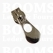 Schuivers voor nylon spiraalrits luxe (tandjes 6 mm) zilver Luxe schuiver met ovalen lip, past op 6 mm ykk nylon rits  - afb. 1