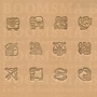 Zodiac stempelset assorti mini set 12,5 mm (per set)